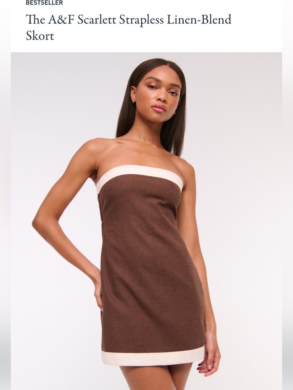 Scarlett Strapless Lenin Blend Skort